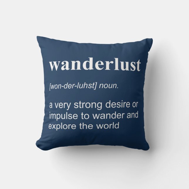 Wanderlust Definition Cushion (Front)