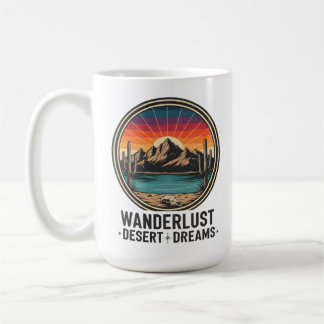 Wanderlust Desert Dreams Retro Sunset Travel Coffee Mug
