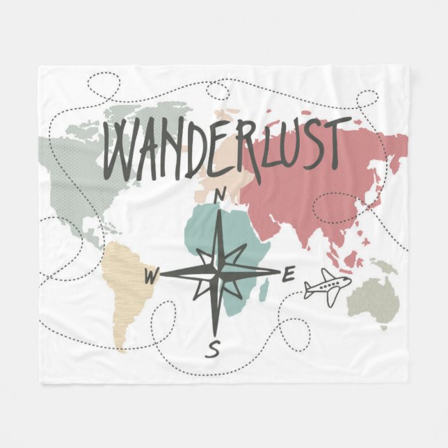 Wanderlust Fleece Blanket (Front (Horizontal))