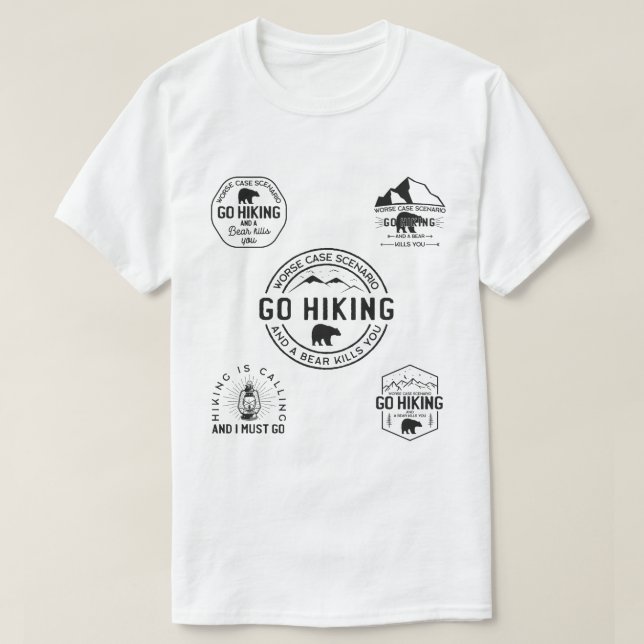 Wanderlust Hiker T-Shirt (Design Front)
