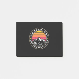 Wanderlust Keep Calm And Camp On Post-it Notes