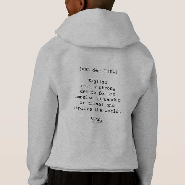 Wanderlust Kids Hoodie (Back)