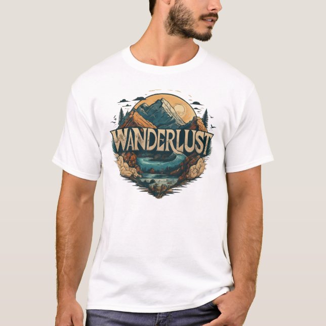 Wanderlust Logo Designed T-shirt (Front)