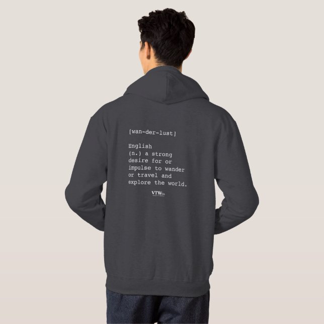 Wanderlust Men's Hoodie (Back Full)