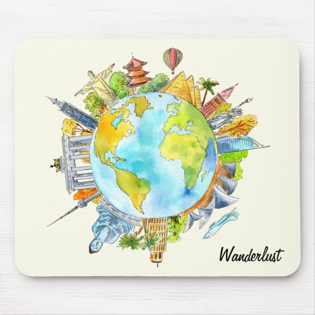 Wanderlust Mouse Mat (Front)