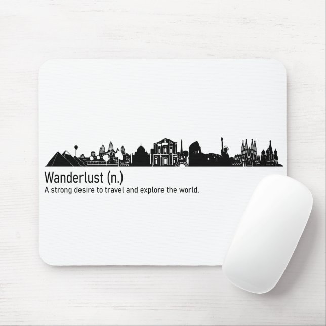 Wanderlust Mouse Mat (With Mouse)