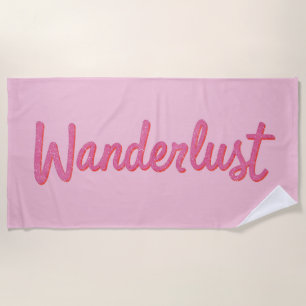Wanderlust Pink Dream Doll   Girly Dollcore Travel Beach Towel