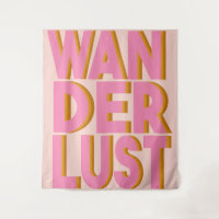 Wanderlust Quote Typography Design in Pink