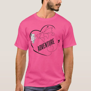 Wanderlust s - Minimal Travel Line Art Design T-Shirt