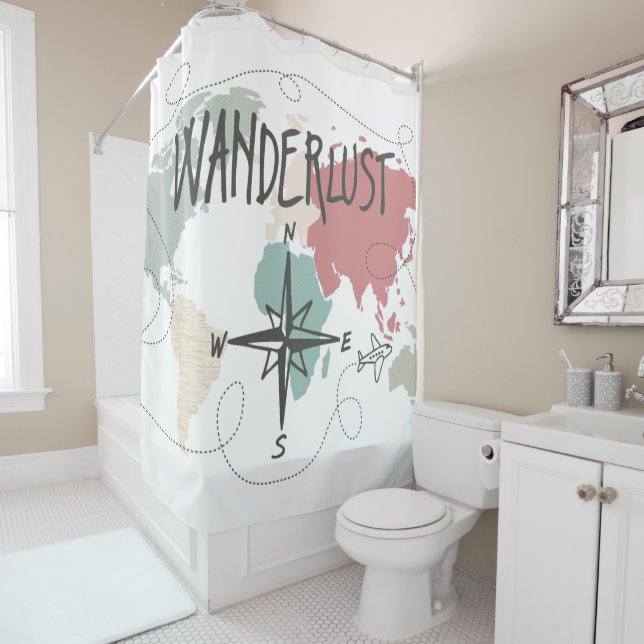 Wanderlust Shower Curtain (In Situ)