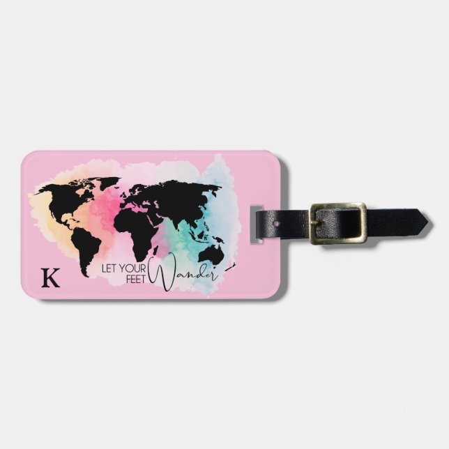 Wanderlust Travel Luggage Tag (Front Horizontal)
