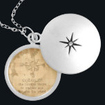 "Wanderlust..." Travelling Quote on Vintage Paper Locket Necklace<br><div class="desc">This cool and fun "Wanderlust: the intense desire to wander and explore the world." typography quote on vintage paper map is perfect for the adventurous and fun loving individual. It's stylish and trendy print is great for many gifts.</div>