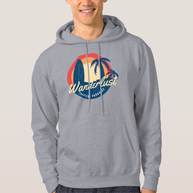 Wanderlust Tropical Paradise Hoodie (Front)