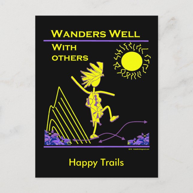 Wanders Well With Others Postcard (Front)