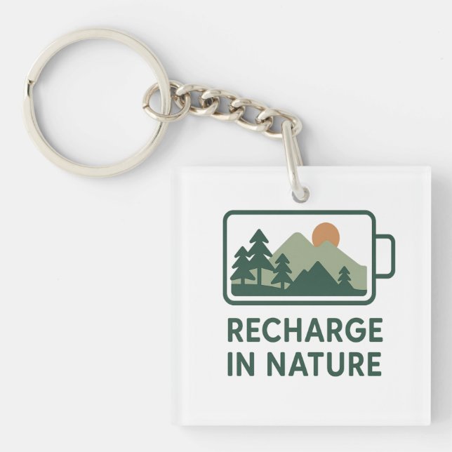 WanderSoul Co. – Retro Travel Logo Key Ring (Front)