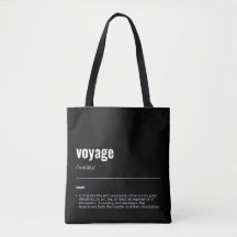 WanderTag - Modern Black Tote Bag