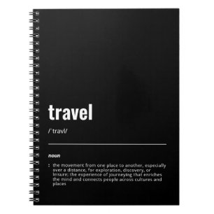 WanderTag - Travel Black Notebook