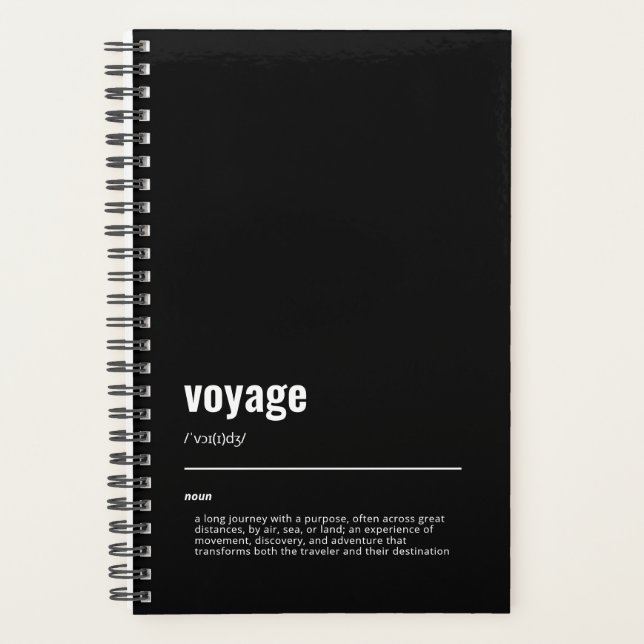WanderTag - Voyage Black Planner 2026 (Front)