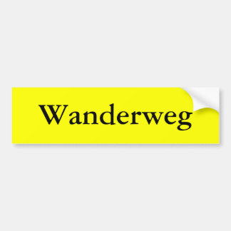 Wanderweg Bumper Sticker