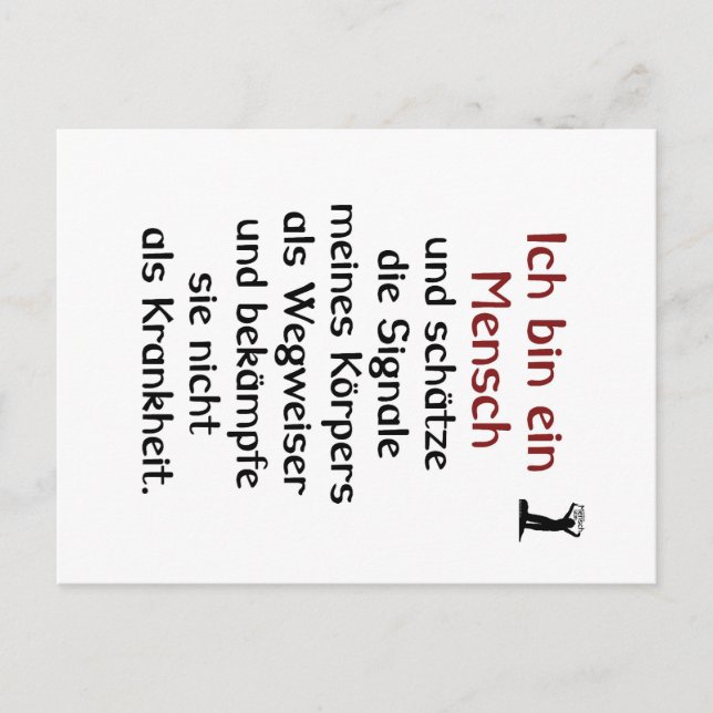 WandlungDesign - Mensch - Körper Postcard (Front)