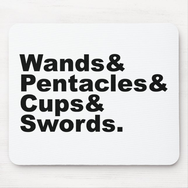 Wands & Pentacles & Cups & Swords | Tarot Cards Mouse Mat (Front)
