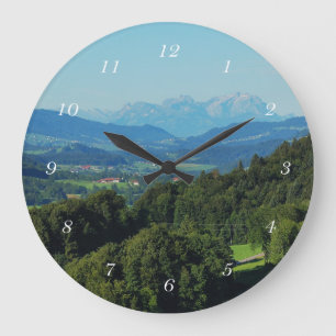 Wanduhr Alpenpanorama mit Säntis Large Clock