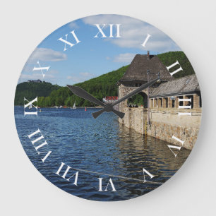 Wanduhr Edersee with Waldeck Castle Large Clock