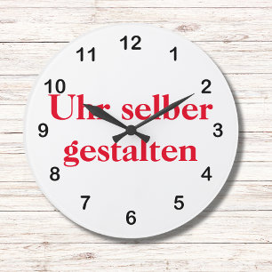 Wanduhr selber gestalten large clock
