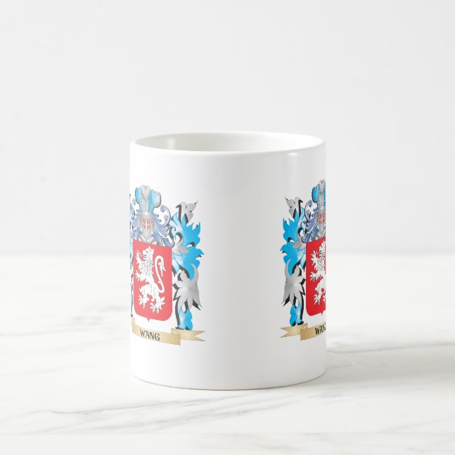 Wang Coat of Arms - Family Crest Coffee Mug (Center)