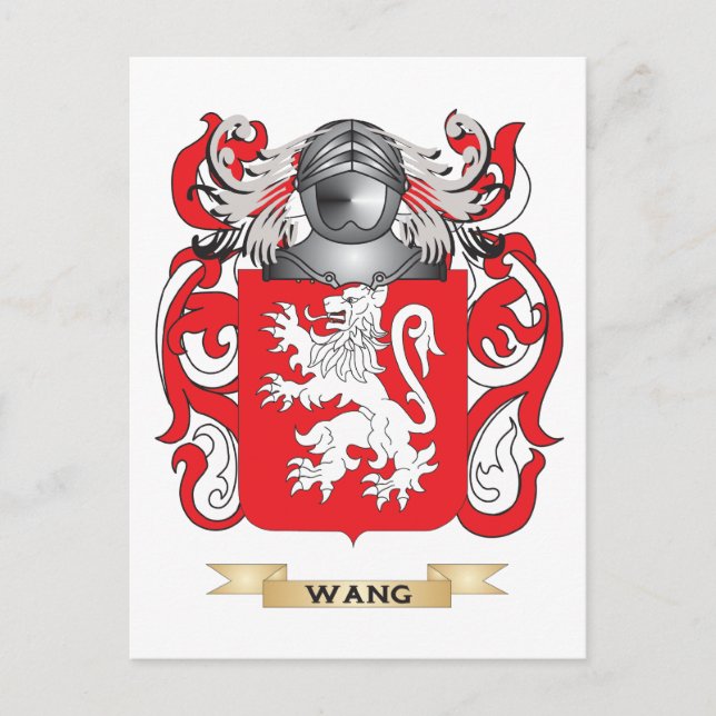 Wang Family Crest (Coat of Arms) Postcard (Front)