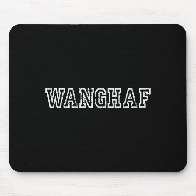 Wanghaf Shirt – Bold Minimalist Streetwear Graphic Mouse Mat (Front)