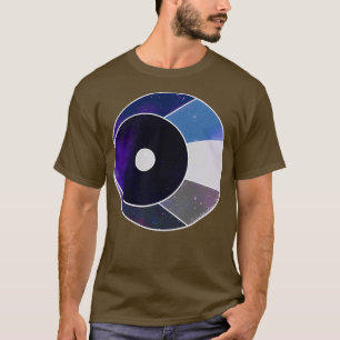 Waning Crescent Moon white and blue T-Shirt
