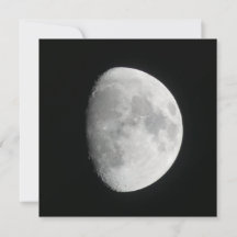 Waning Gibbous Moon Flat Card