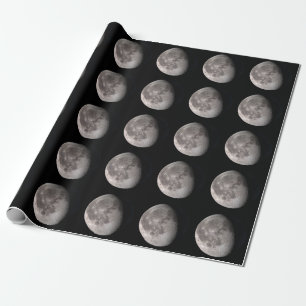 Waning gibbous moon phase NASA images Wrapping Paper
