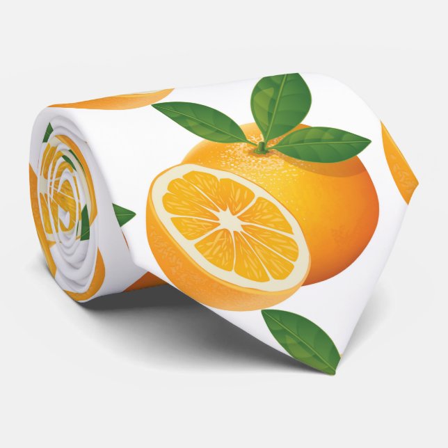 Wanna a delicious orange juice? Oreange yellow Tie (Rolled)