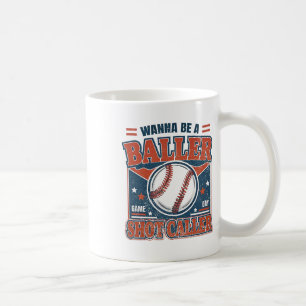 Wanna Be A Byller Shot Caller Retro Bysebyll Coffee Mug