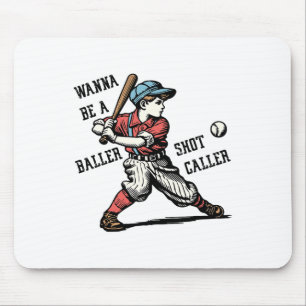 Wanna Be A Byller Shot Caller Retro Game Day Byseb Mouse Mat