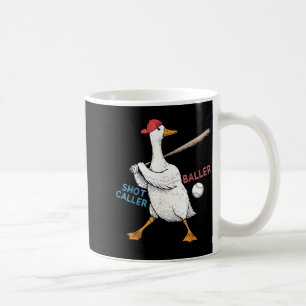 Wanna Be Baller Shot Caller Funny Goose Playing Coffee Mug