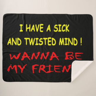 WANNA BE MY FRIEND SHERPA BLANKET