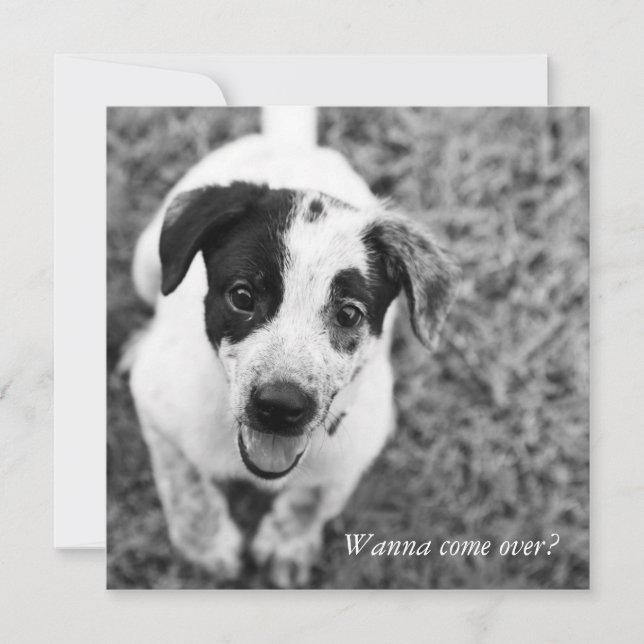 Wanna come over? invitation (Front)