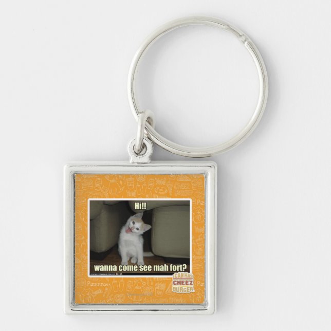 Wanna come see mah fort? key ring (Front)