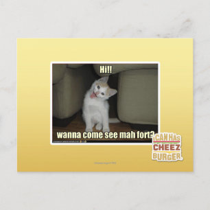 Wanna come see mah fort? postcard
