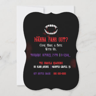 Wanna Fang Out? Halloween Invitation