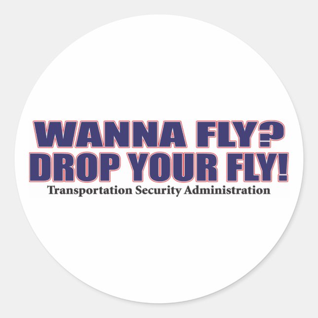 Wanna-Fly Classic Round Sticker (Front)