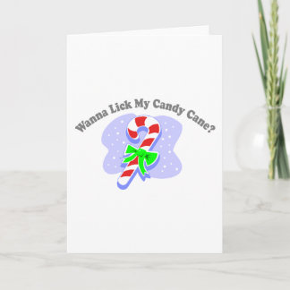 Wanna Lick My Candy Cane? Holiday Card