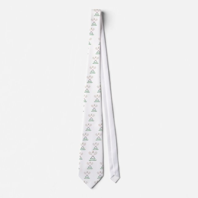 Wanna Play Badminton Tie (Front)