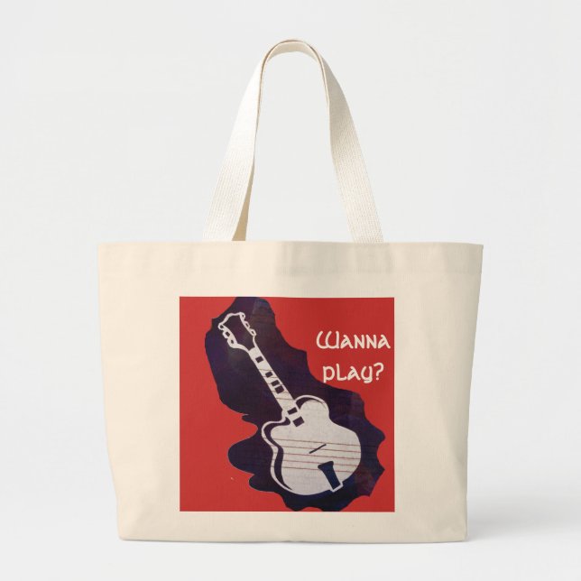 Wanna Play Large Tote Bag (Front)