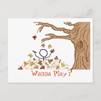 wanna play? postcard