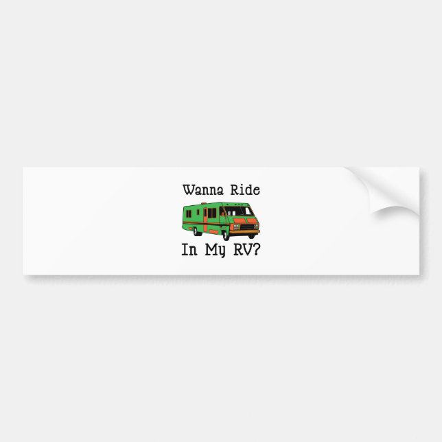 Wanna Ride Bumper Sticker (Front)