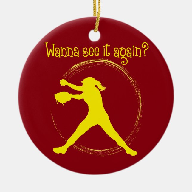 WANNA SEE IT AGAIN? CERAMIC TREE DECORATION (Front)